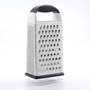 OXO Good Grips Box Grater with stainless steel sides and black handle