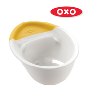 OXO Good Grips 3-in-1 Egg Separator with bowl hook, raised cracking edge, and non-slip grip for easy egg prep.