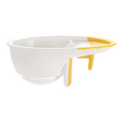 OXO Good Grips 3-in-1 Egg Separator with bowl hook, raised cracking edge, and non-slip grip for easy egg prep.