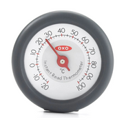 OXO Good Grips Analog Instant Read Thermometer with stainless steel probe, easy-to-read dial, and silicone grip.