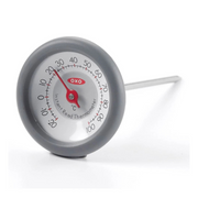 OXO Good Grips Analog Instant Read Thermometer with stainless steel probe, easy-to-read dial, and silicone grip.