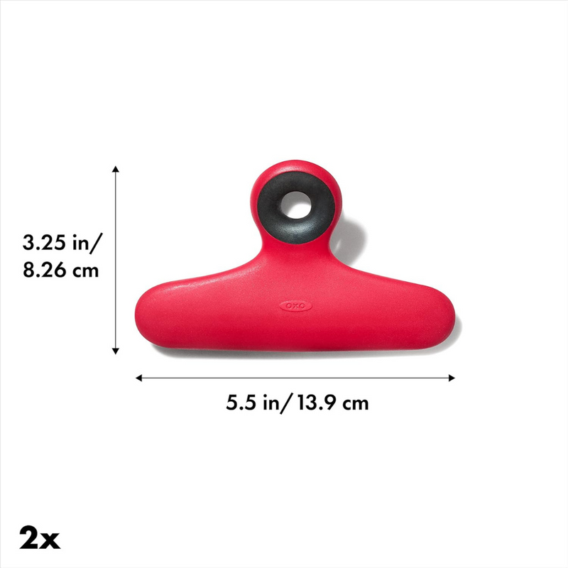 OXO Good Grips Bag Clips 2pk – durable, non-slip clips for sealing snacks and pantry items