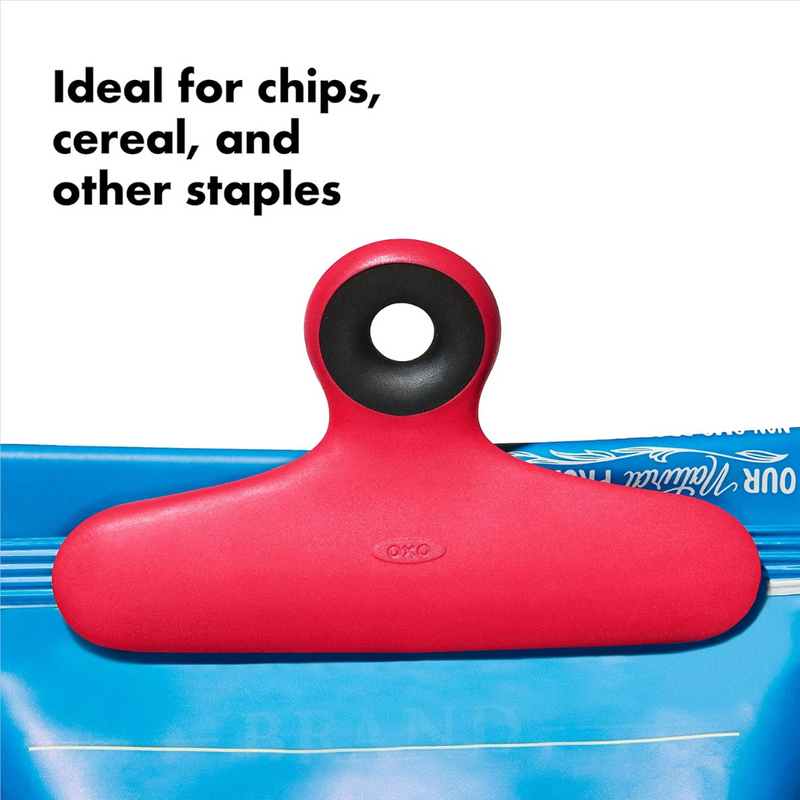 OXO Good Grips Bag Clips 2pk – durable, non-slip clips for sealing snacks and pantry items