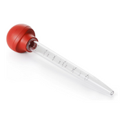 OXO Good Grips Baster with heat-safe silicone bulb and cleaning brush included.