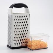OXO Good Grips Box Grater with stainless steel blades and non-slip handle for cheese, vegetables, and more.