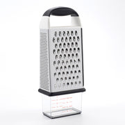 OXO Good Grips Box Grater with stainless steel blades and non-slip handle for cheese, vegetables, and more.