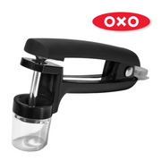 OXO Good Grips Cherry & Olive Pitter in black with stainless steel plunger