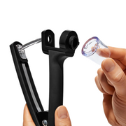 OXO Good Grips Cherry & Olive Pitter in black with stainless steel plunger