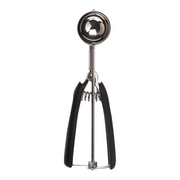 OXO Good Grips Medium Cookie Scoop with stainless steel head and soft spring-loaded non-slip handle.