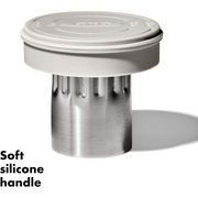 OXO Good Grips Dual Cookie & Biscuit Cutters set with smooth and scalloped stainless steel edges and non-slip handles.