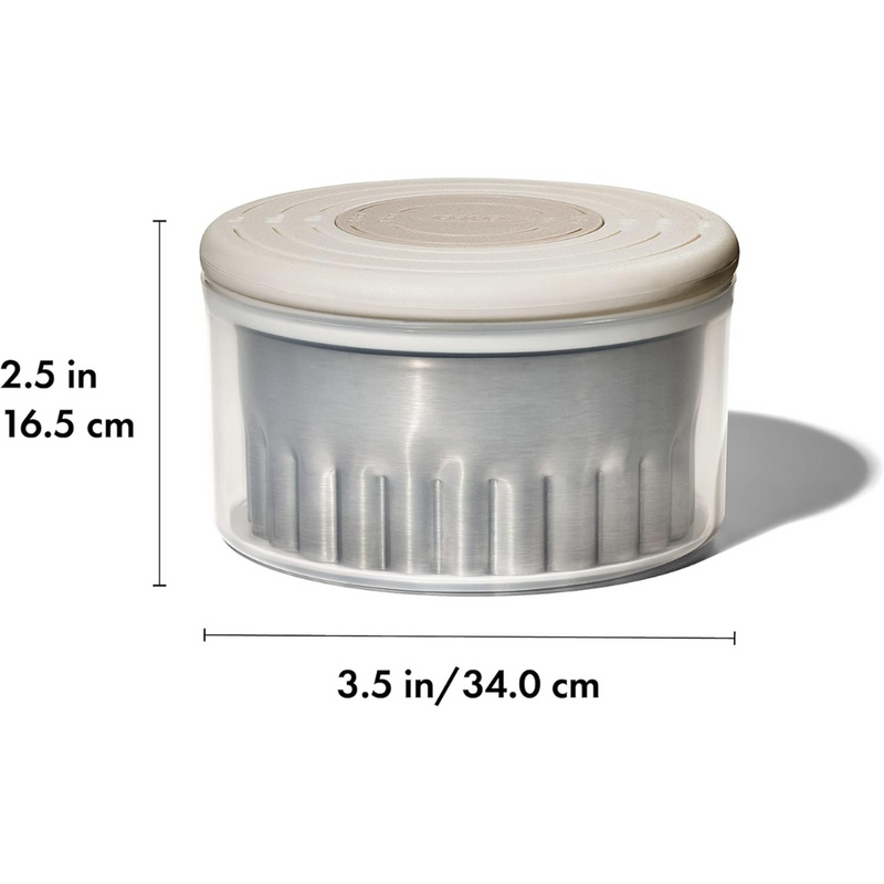 OXO Good Grips Dual Cookie & Biscuit Cutters set with smooth and scalloped stainless steel edges and non-slip handles.