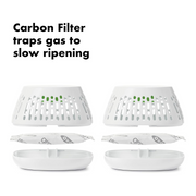 OXO Good Grips GreenSaver Crisper Insert 2-pack with activated carbon filters