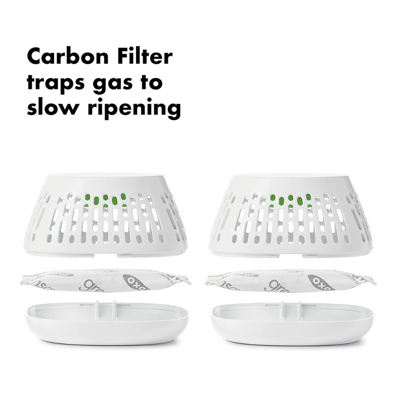 OXO Good Grips GreenSaver Crisper Insert 2-pack with activated carbon filters