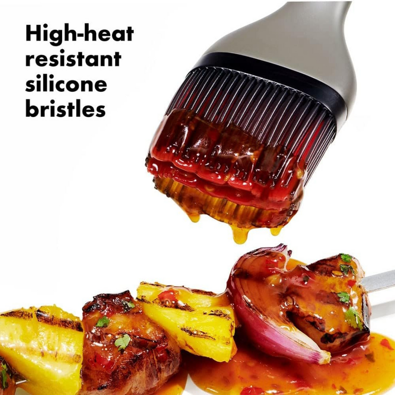 OXO Good Grips Grilling Basting Brush with long handle and silicone bristles
