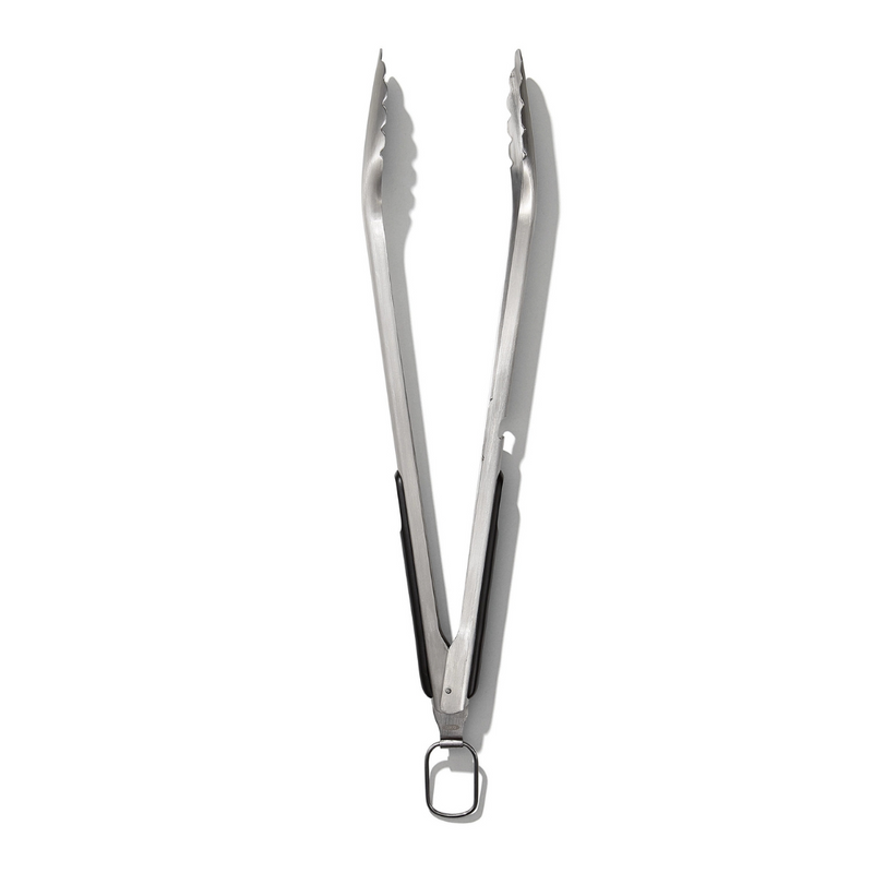 OXO Good Grips Grilling Tongs and Turner Set with stainless steel heads and black handles