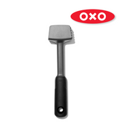 OXO Good Grips Meat Tenderizer with dual-sided aluminum head and soft non-slip handle.