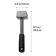 OXO Good Grips Meat Tenderizer with dual-sided aluminum head and soft non-slip handle.