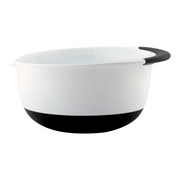 OXO Good Grips Mixing Bowl with non-slip base and handle for stable, comfortable mixing.