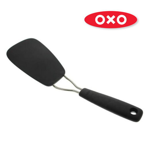 OXO Good Grips Large Nylon Flexible Turner with wide heat-resistant head and soft non-slip handle.