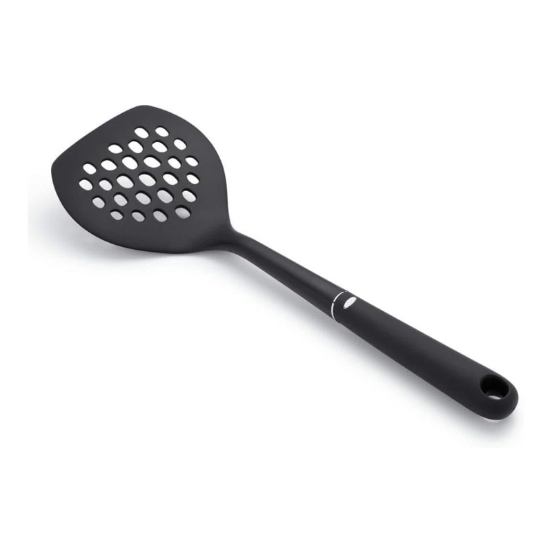 OXO Good Grips Nylon Round Turner with black nylon head and soft non-slip handle.