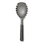 OXO Good Grips Pasta Scoop Strainer with black nylon head and ergonomic non-slip handle