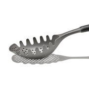 OXO Good Grips Pasta Scoop Strainer with black nylon head and ergonomic non-slip handle