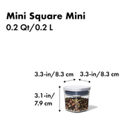 OXO Good Grips POP 2.0 Mini Square 0.2L Container with airtight push-button lid
