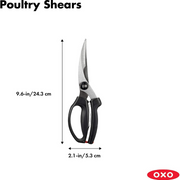 OXO Good Grips Poultry Shears with stainless steel blades and black handle