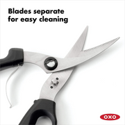 OXO Good Grips Poultry Shears with stainless steel blades and black handle