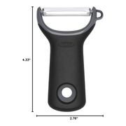OXO Good Grips Prep Y-Peeler with black handle and stainless steel blade