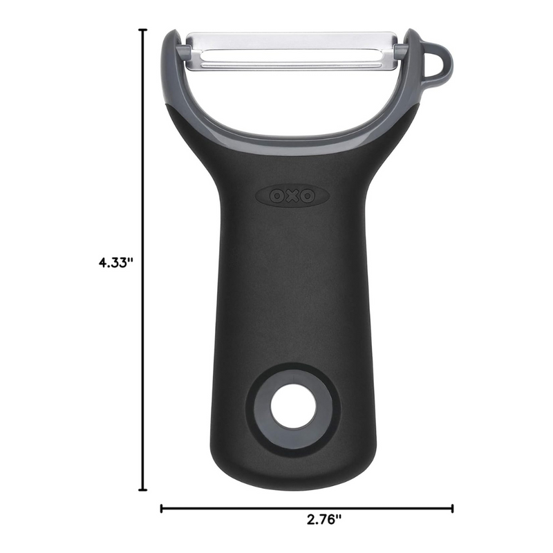 OXO Good Grips Prep Y-Peeler with black handle and stainless steel blade