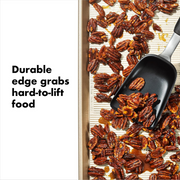 OXO Good Grips Roast and Fry Scoop with deep perforated stainless steel head and non-slip handle.