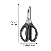 OXO Good Grips Seafood Scissors with stainless steel curved blades and built-in shell cracker.