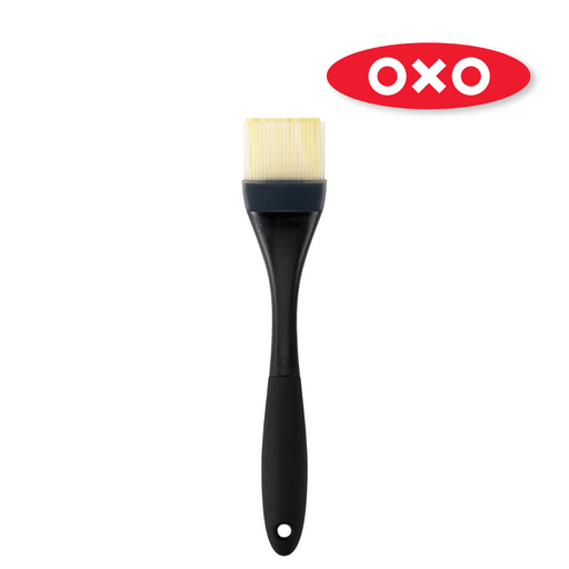 OXO Good Grips Silicone Pastry Brush with black handle and grey bristles