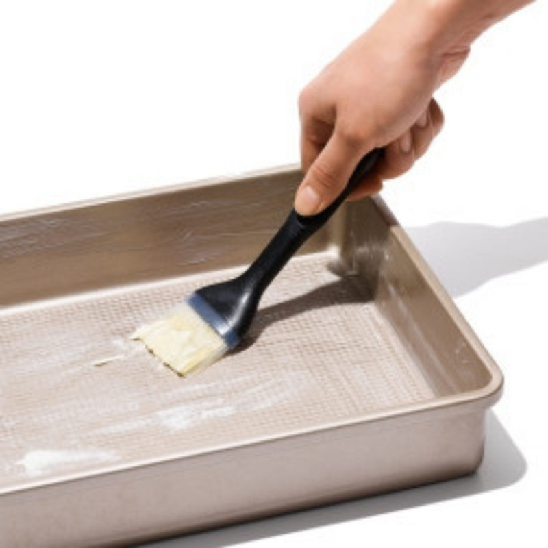 OXO Good Grips Silicone Pastry Brush with black handle and grey bristles