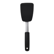 OXO Good Grips Small Silicone Flexible Turner with thin heat-resistant head and non-slip handle.