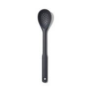 OXO Good Grips Silicone Slotted Spoon with black silicone head and soft non-slip handle.