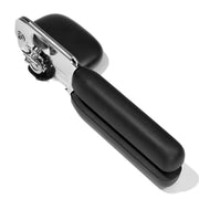 OXO Good Grips Soft-Handled Can Opener with black handles and stainless steel cutting wheels