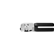 OXO Good Grips Soft-Handled Can Opener with black handles and stainless steel cutting wheels