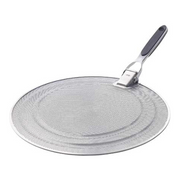 OXO Good Grips Splatter Screen with fine stainless steel mesh and foldable non-slip handle.