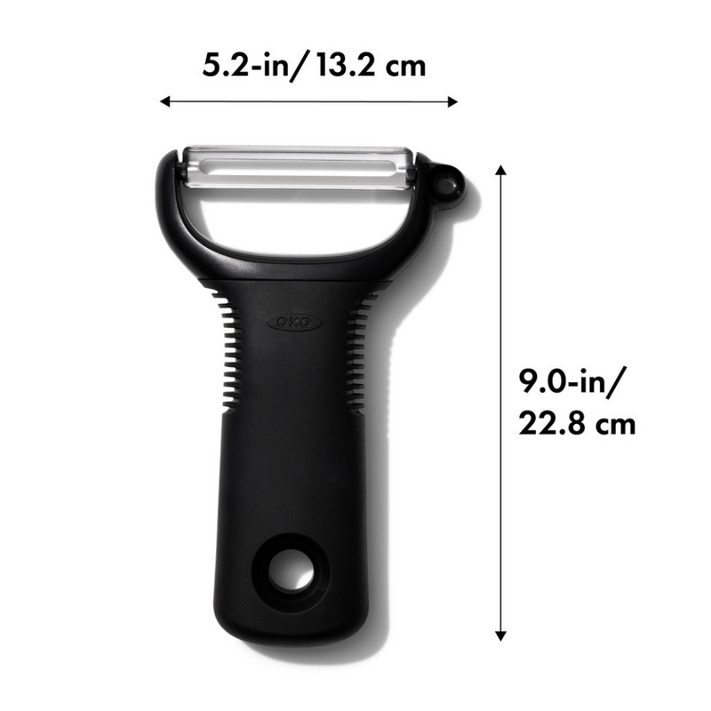 OXO Good Grips Y-Peeler with stainless steel blade and black handle