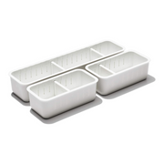 OXO Good Grips Adjustable Drawer Bin Set 3pce – customizable storage bins with adjustable dividers and non-slip feet