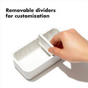 OXO Good Grips Adjustable Drawer Bin Set 3pce – customizable storage bins with adjustable dividers and non-slip feet