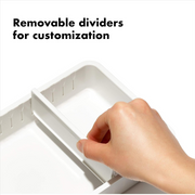 OXO Good Grips Adjustable Drawer Bin Set 3pce – customizable storage bins with adjustable dividers and non-slip feet