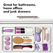 OXO Good Grips Adjustable Drawer Bin Set 4pce – customizable storage bins with adjustable dividers and non-slip feet