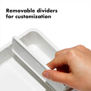OXO Good Grips Adjustable Drawer Bin Set 4pce – customizable storage bins with adjustable dividers and non-slip feet
