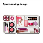 OXO Good Grips Adjustable Drawer Bin Set 4pce – customizable storage bins with adjustable dividers and non-slip feet