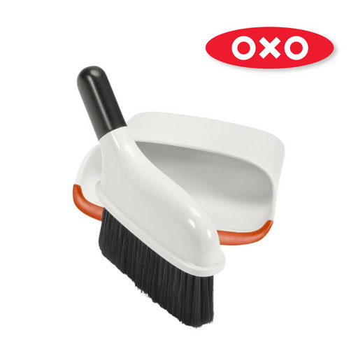 OXO Good Grips Compact Dustpan and Brush Set snapped together for storage