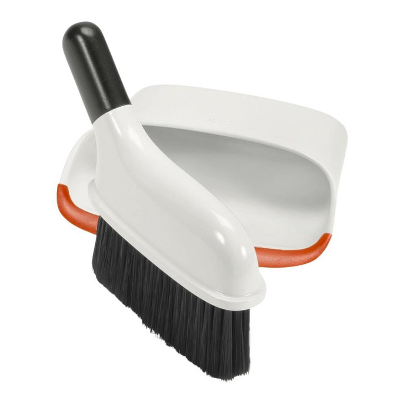 OXO Good Grips Compact Dustpan and Brush Set snapped together for storage