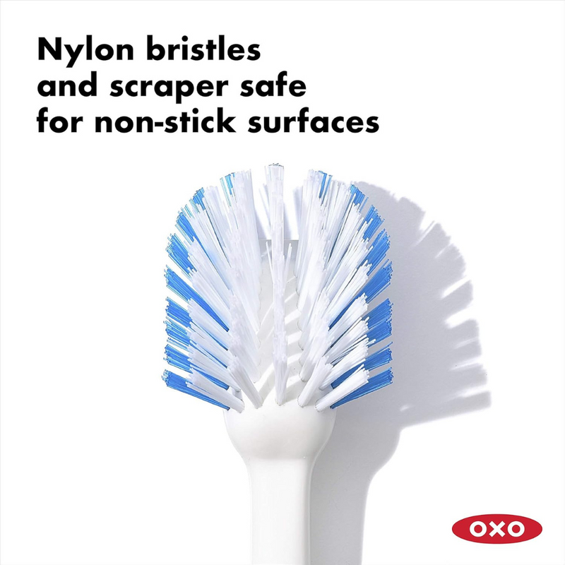 OXO Good Grips Dish Brush with built-in scraper